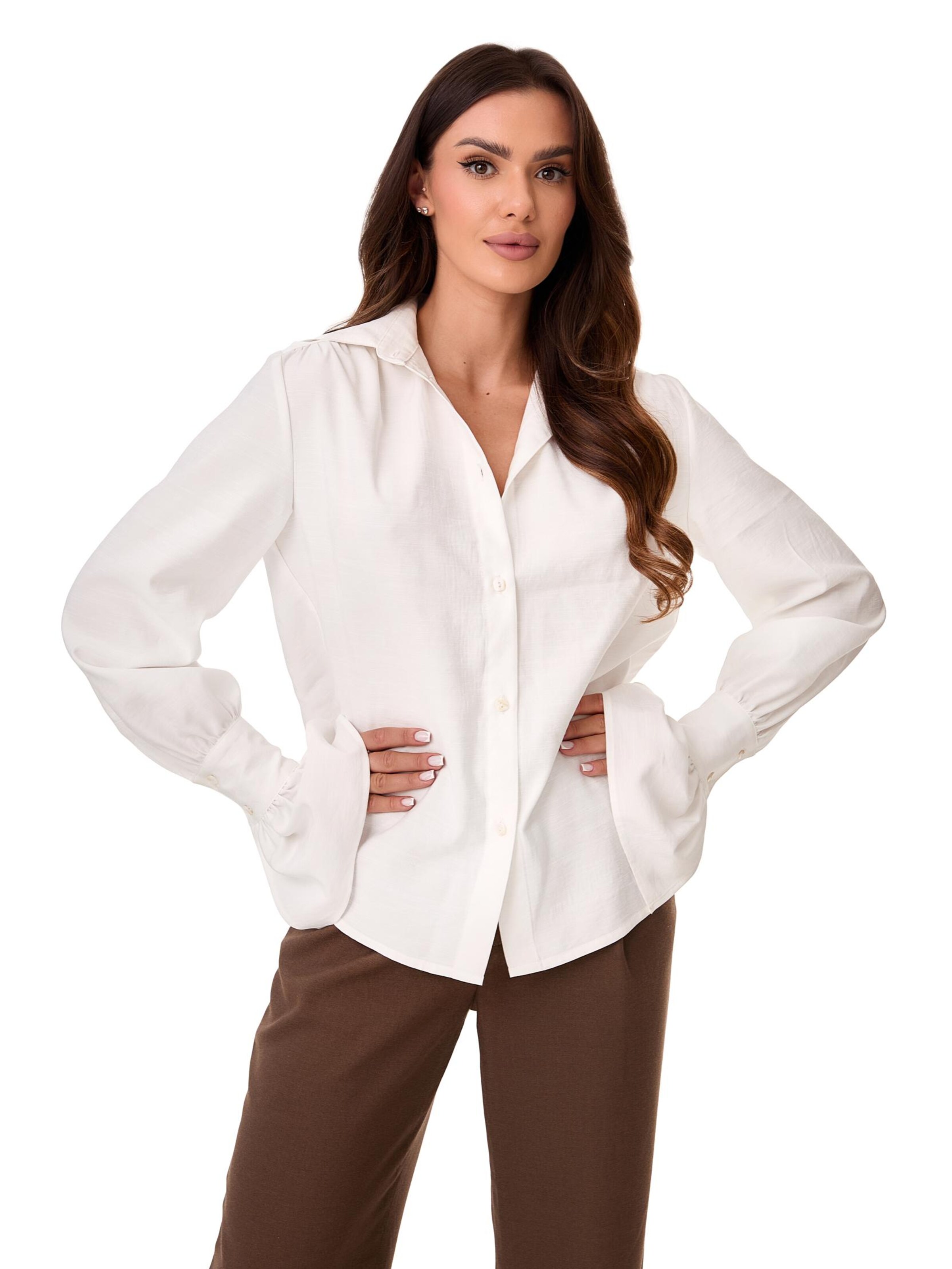 T-shirt 'Carmen' mandragora en beige