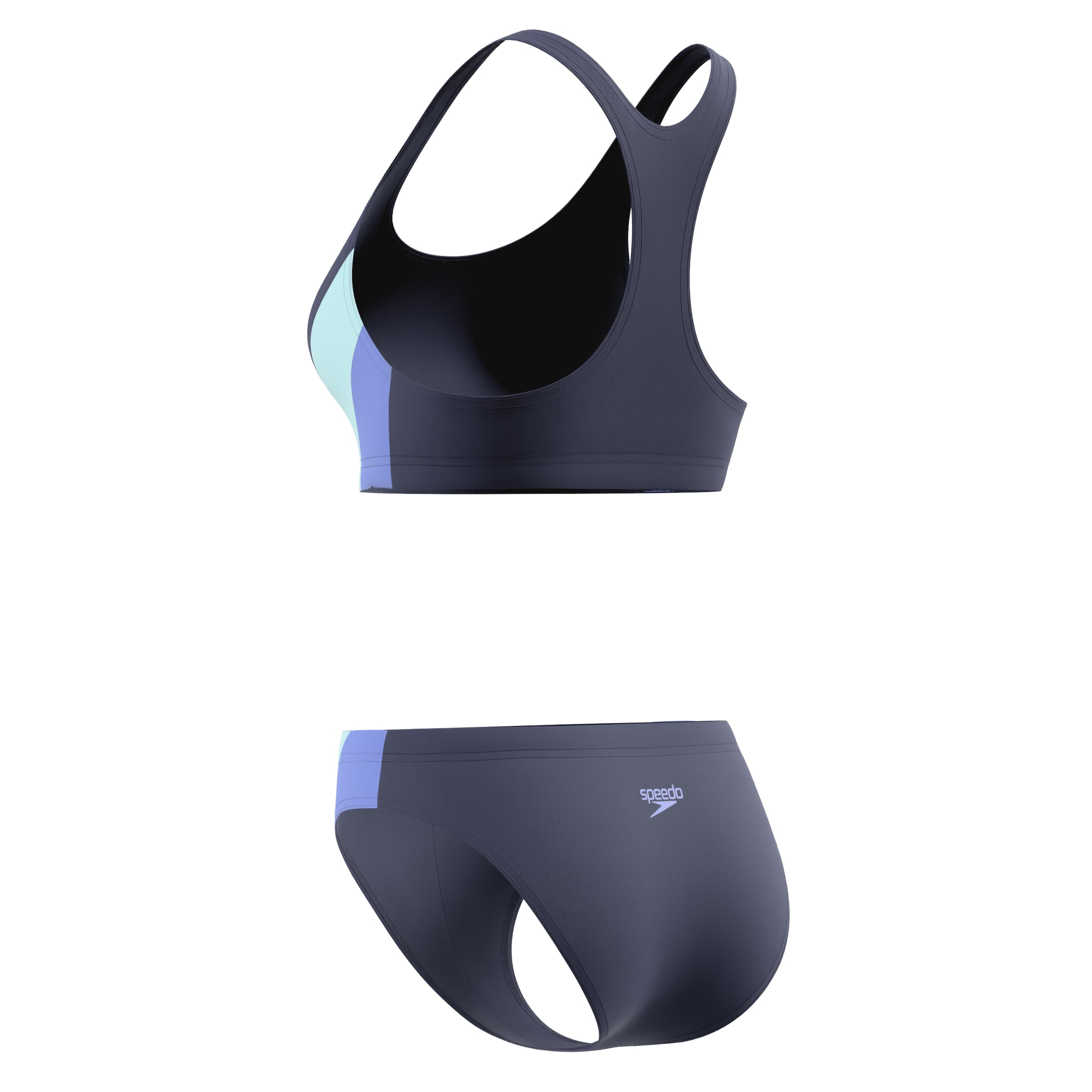 SPEEDO Bustier Sportbikini in Blau
