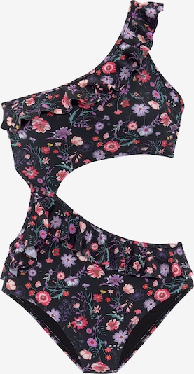 LASCANA Peldkostīms, krāsa - jauktu krāsu / melns, Preces skats