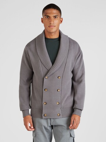 ABOUT YOU Knit cardigan 'Torge' in Grey: front