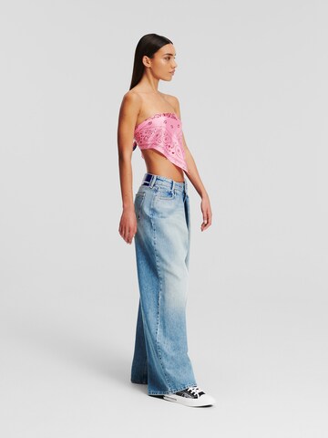 Wide leg Jeans de la KARL LAGERFELD JEANS pe albastru