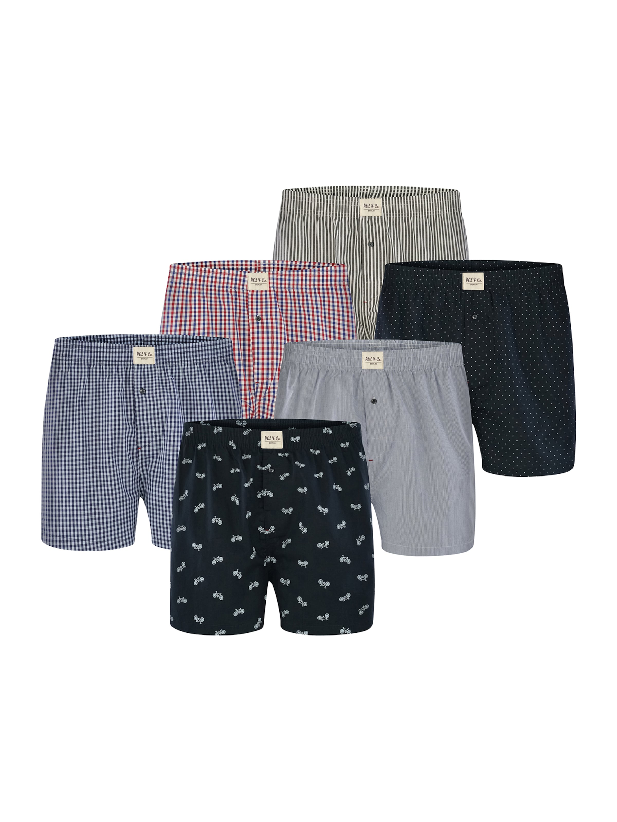 Phil & Co. Berlin - Calzoncillo boxer ' Web Classic ' en Mezcla de colores: frente