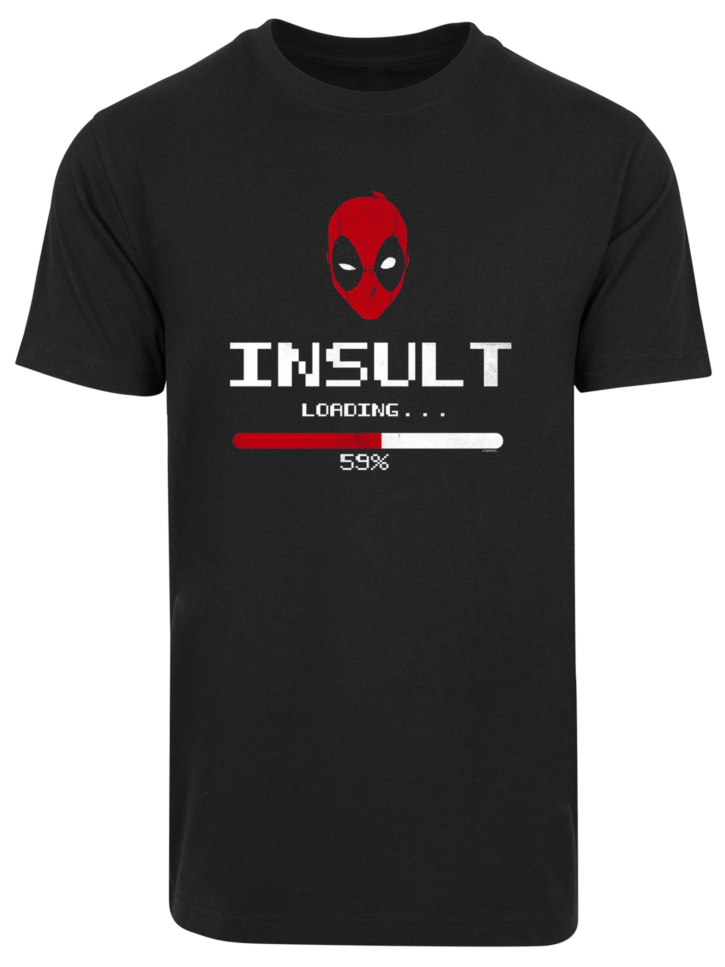 F4NT4STIC Shirt 'Deadpool Insult Loading' in Black: front