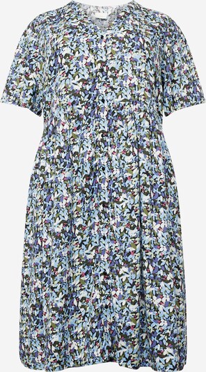 ONLY Carmakoma Skjortklänning 'TANNIKA' i ljusblå / oliv / mörklila / rosé, Produktvy