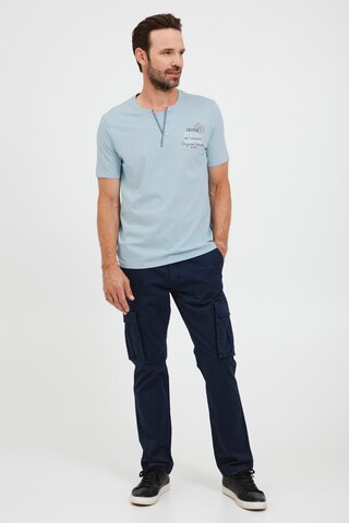 FQ1924 Henleyshirt 'RUDOLF' in Blau