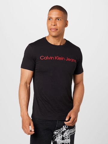 Calvin Klein Jeans Shirt in Zwart: voorkant