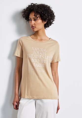STREET ONE Shirt in Beige: voorkant