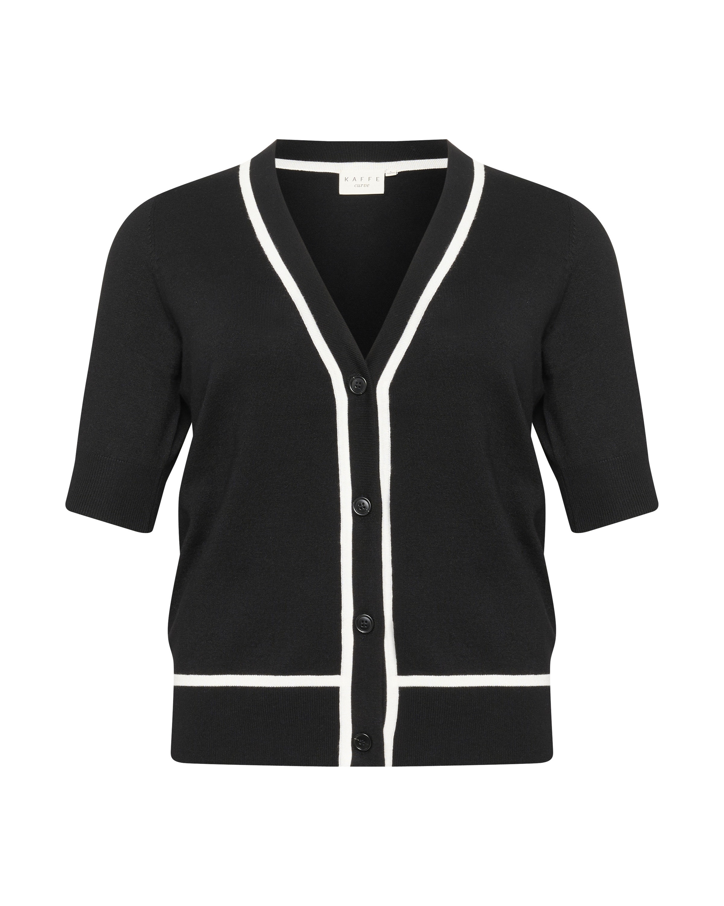 Cardigan KAFFE CURVE en noir : devant