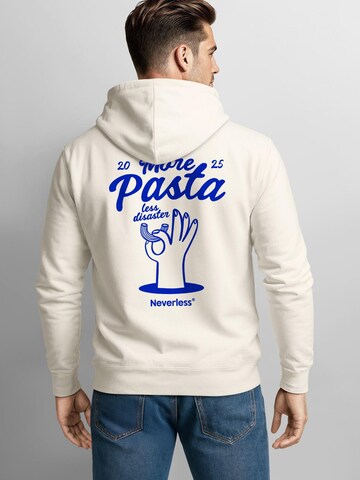 Neverless Sweatshirt 'More Pasta' in Beige