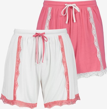 Ulla Popken Pyjama-Shorts in Pink: predná strana