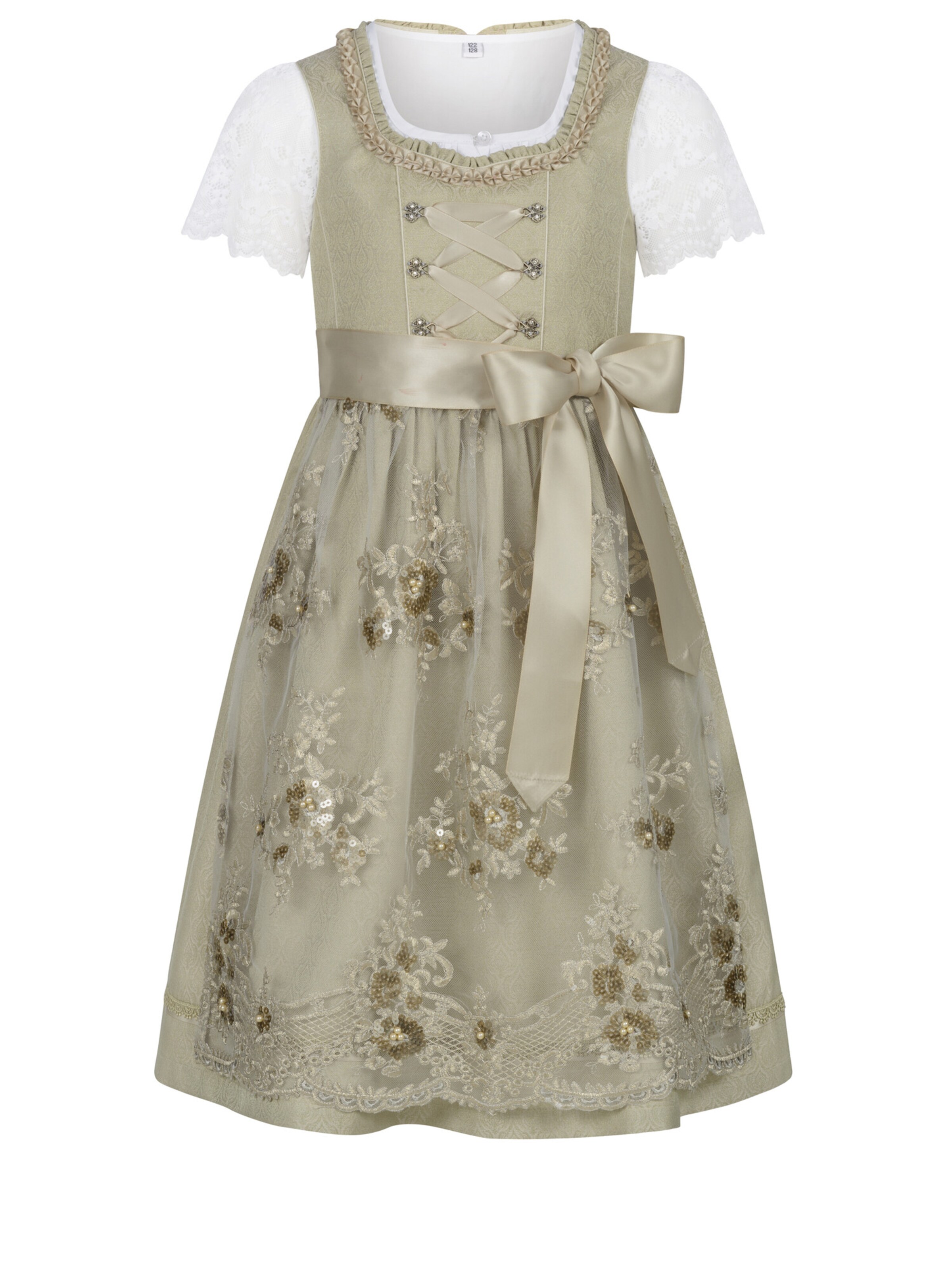 Trachtenhof Nübler Kleid 'Kinderdirndl Gerhild'‌‌‌‌‌‌‌‌‌ in Grün: Vorderseite