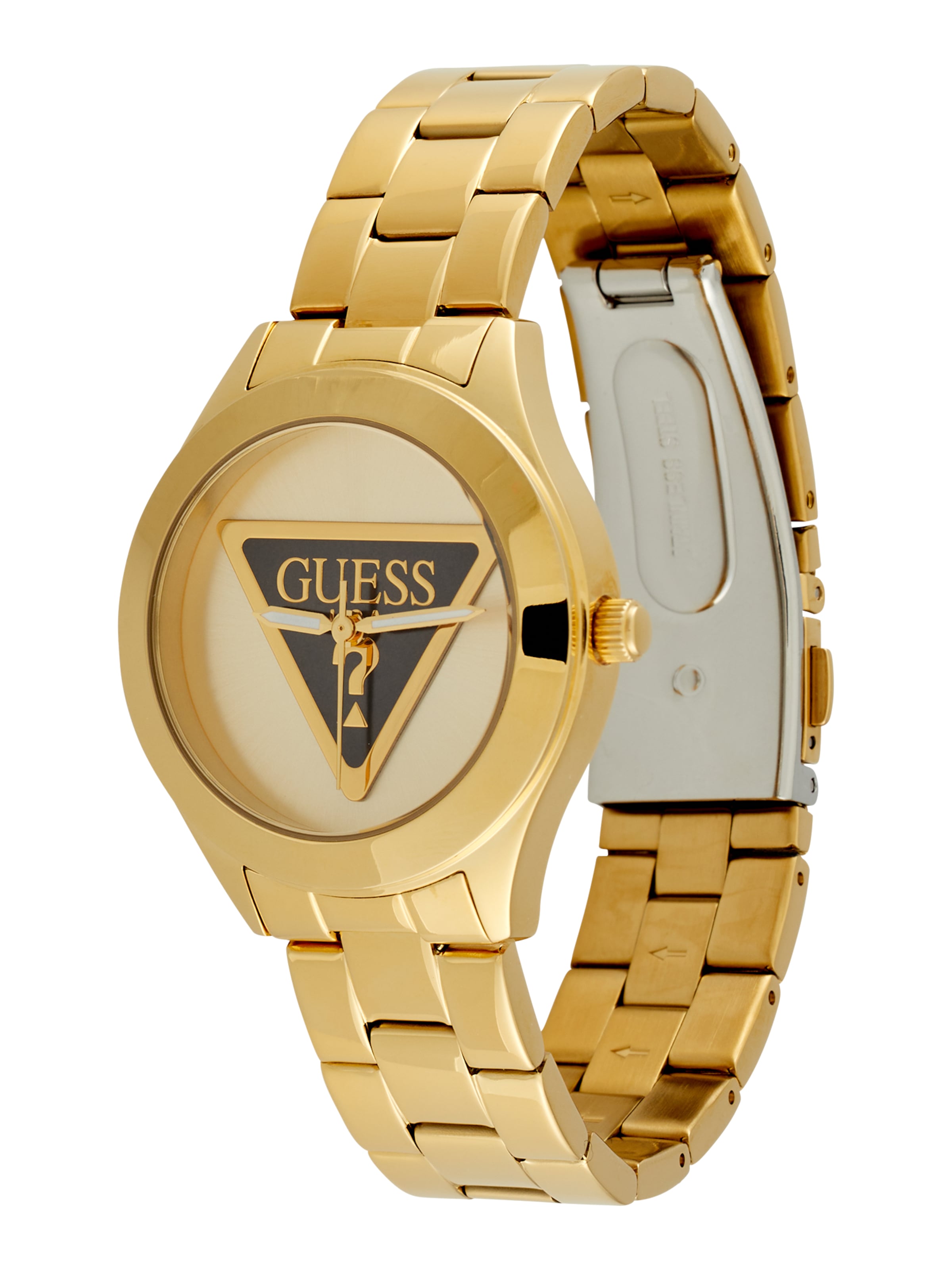 Montre à affichage analogique 'Tri Plaque' GUESS en or : devant