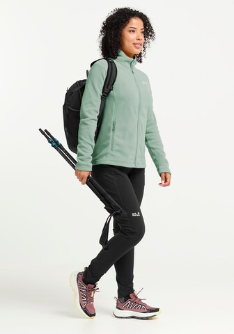 JACK WOLFSKIN Athletic Fleece Jacket in Green