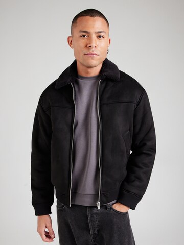 Jack & Jones Premium Преходно яке 'JPRCCTed' в черно: отпред