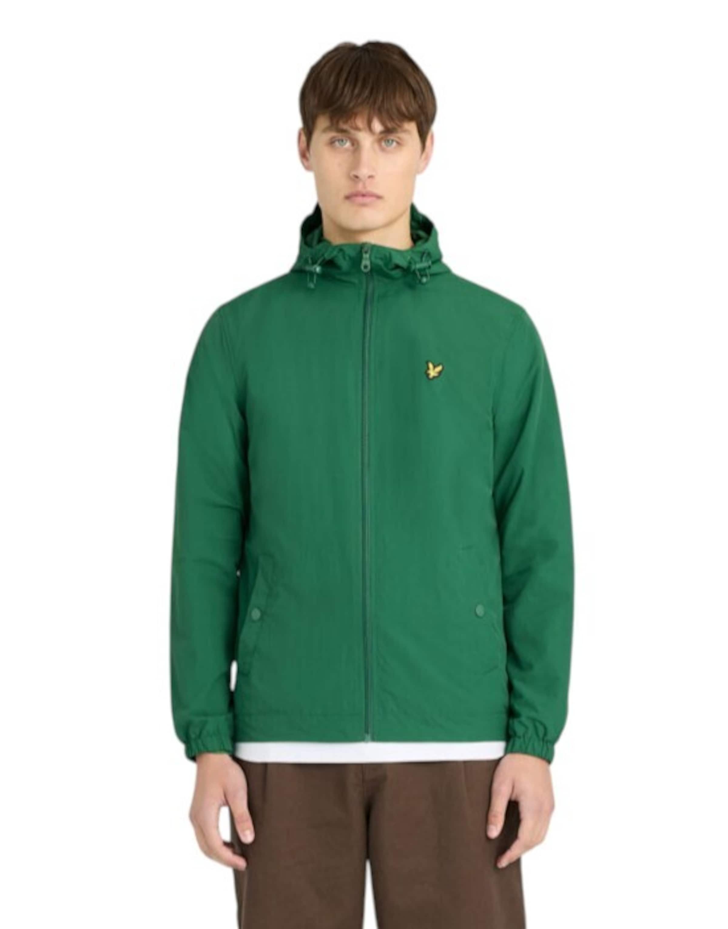 Palton de iarnă de la Lyle & Scott pe verde: față