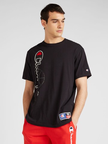 Tricou de la Champion Authentic Athletic Apparel pe negru: față