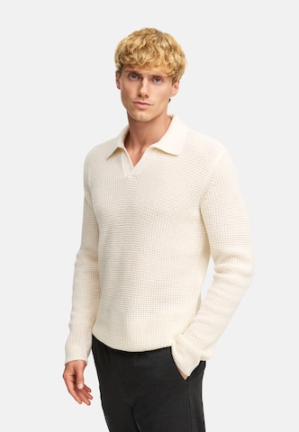 Kronstadt Trui ' Crombie' in Wit: voorkant