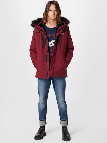 HOLLISTER Winter Parka in Red