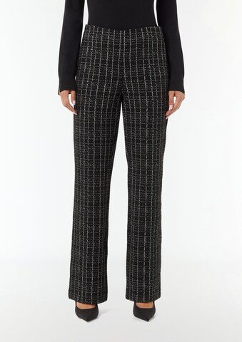COMMA Wide Leg Hose in Schwarz: Vorderseite