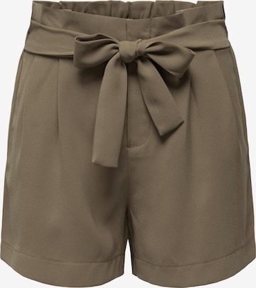 ONLY Pleat-Front Pants 'NEW FLORENCE' in Brown: front