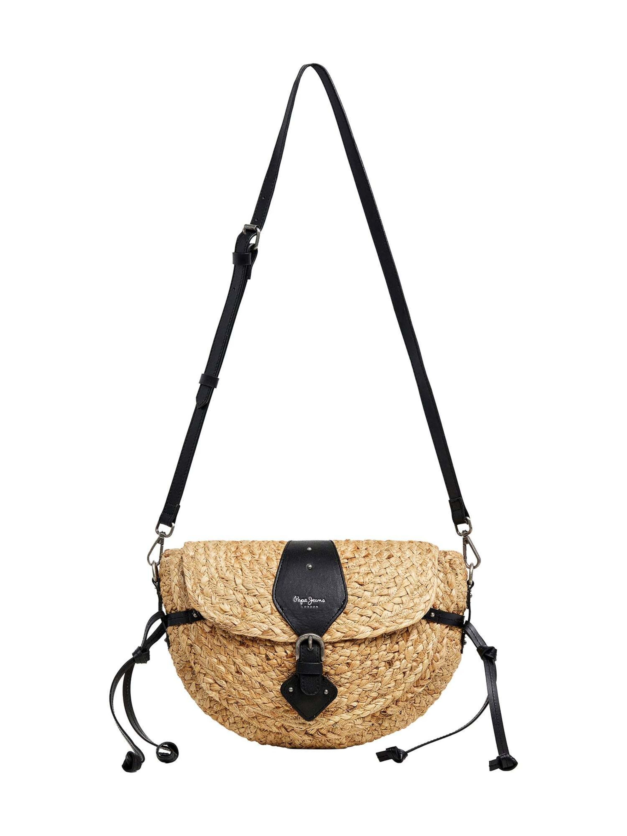 Pepe Jeans Schultertasche 'Saddie Coast' in Schwarz: Vorderseite