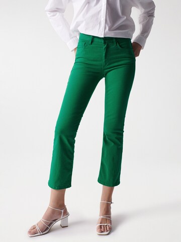 Salsa Jeans Flared Jeans in Groen: voorkant