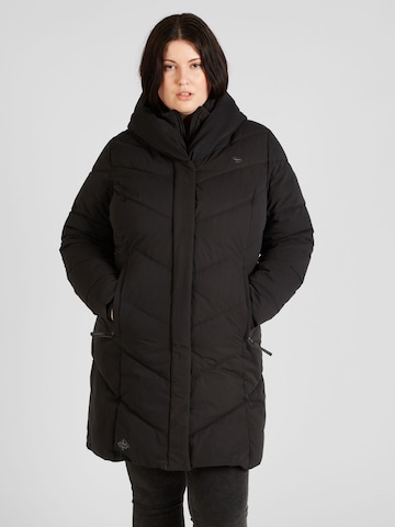 Ragwear Plus Winter Coat 'NATALKA' in Black: front