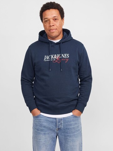 Jack & Jones Plus Mikina 'JJJade' – modrá: přední strana