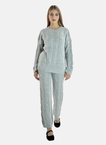 Elara Pantsuit in Grey: front