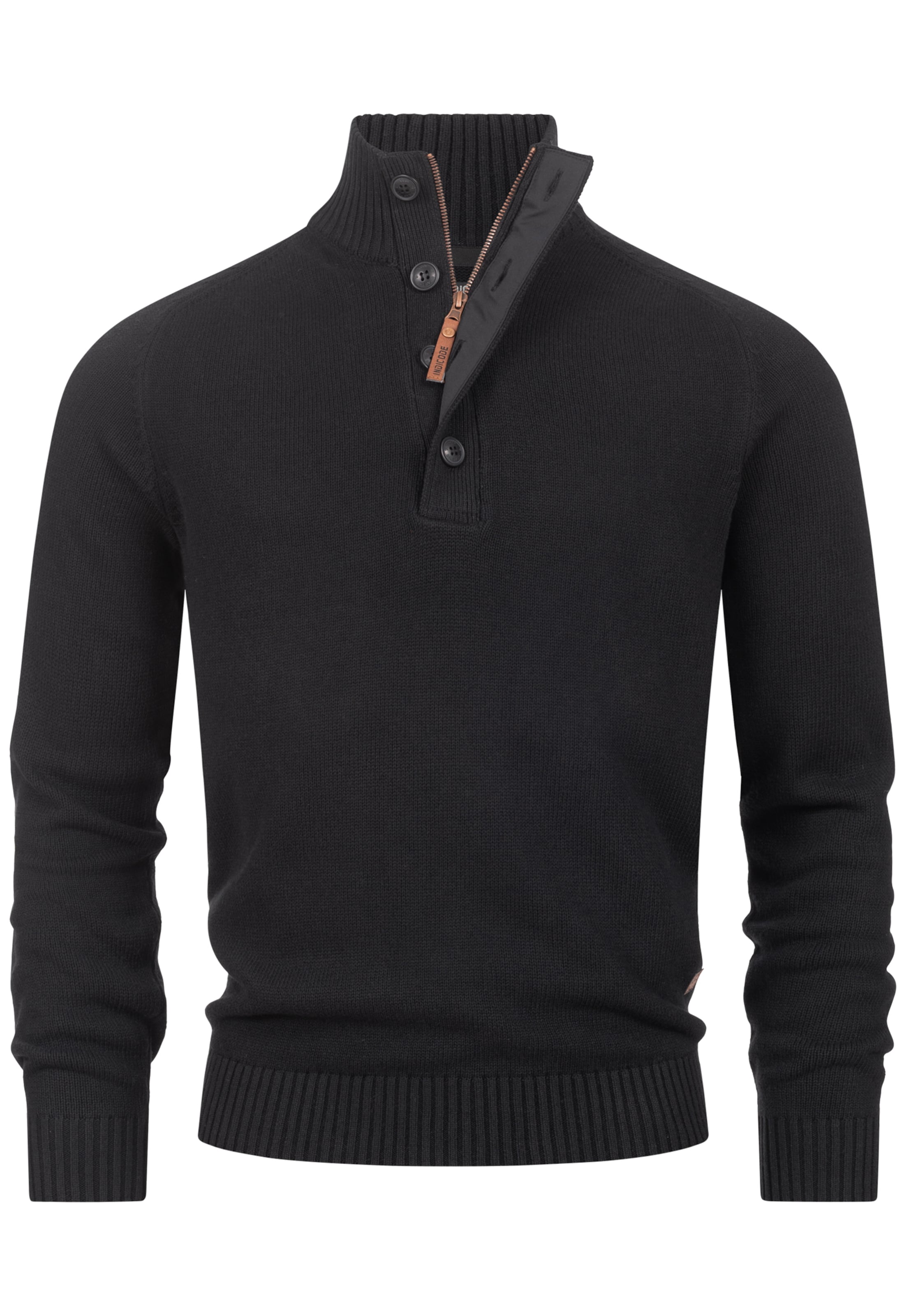 INDICODE JEANS Sweater in Black: front