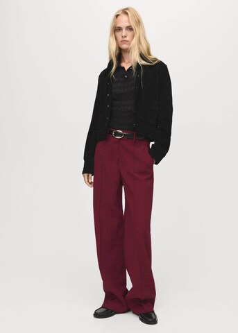 MANGO Wide leg Pants 'Maca' in Red