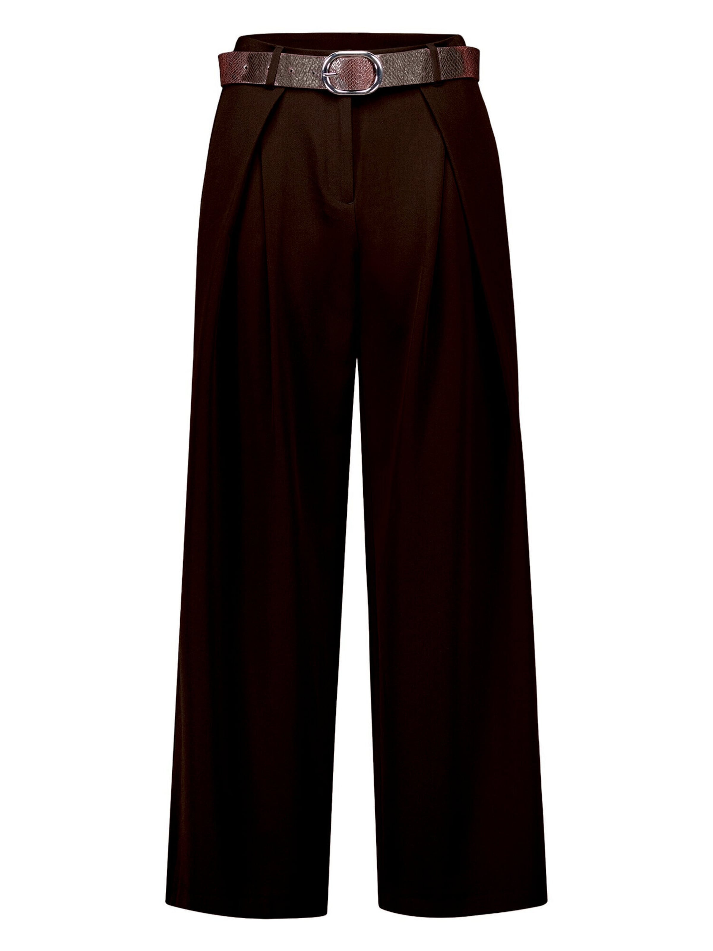 Loosefit Pantaloni di zero in marrone: frontale