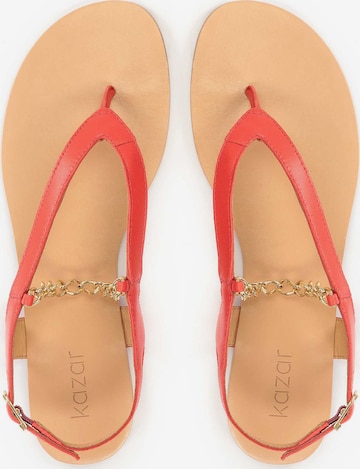 Kazar T-Bar Sandals in Red