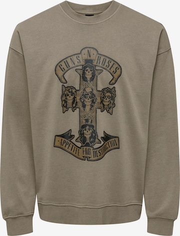 Only & Sons Sweatshirt in Groen: voorkant