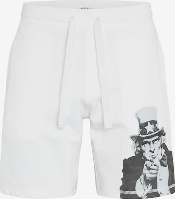 UNCLE SAM Regular Pants in White: front