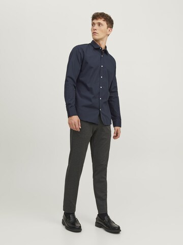 JACK & JONES Slim Fit Slim Fit Oberhemd Oberhemd in Blau