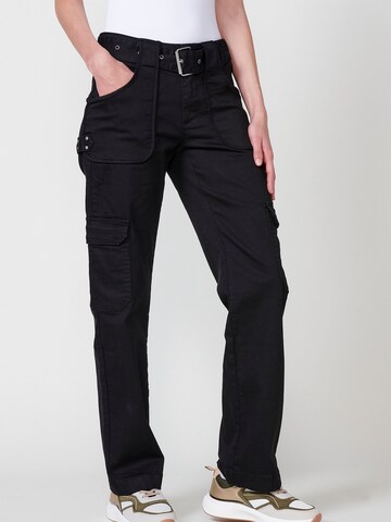 KOROSHI Regular Cargo jeans in Black: front