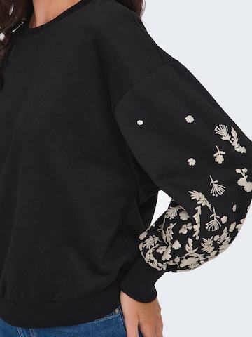 ONLY Sweatshirt 'ONLBROOKE' in Schwarz