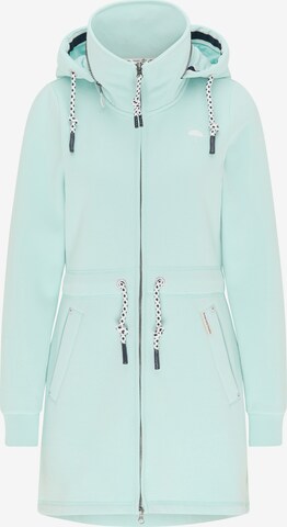 Schmuddelwedda Zip-Up Hoodie in Green: front