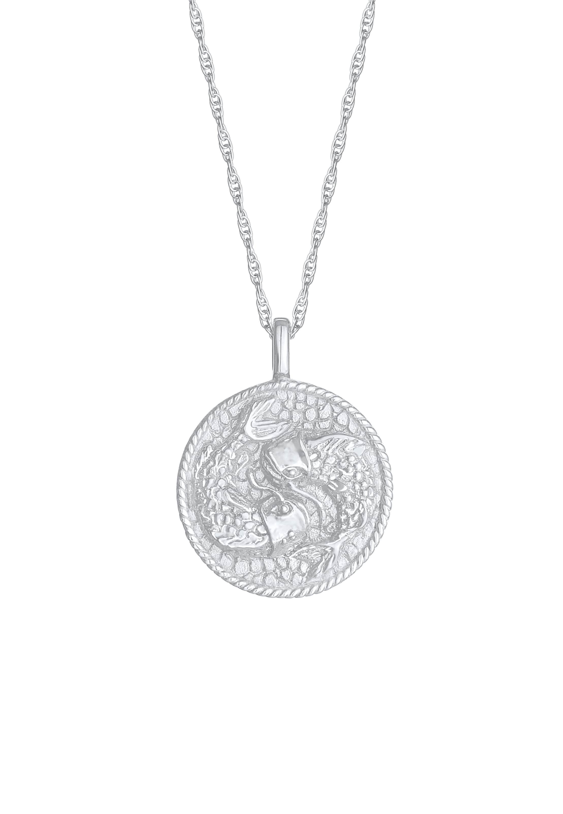 ELLI Halskette Sternzeichen, Sternzeichen - Fische in Silber