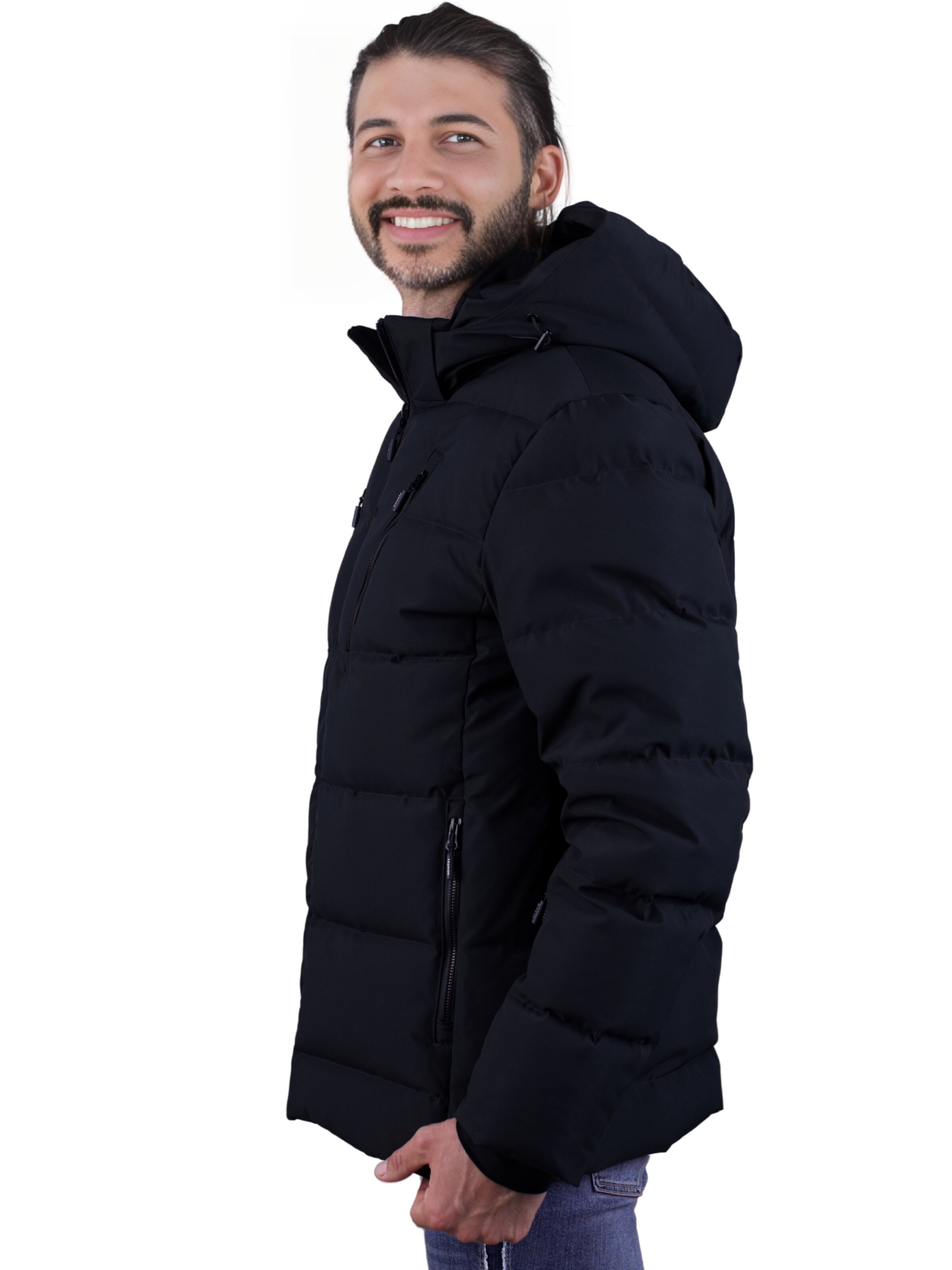 Guggen Mountain Winterjas 'Warme Daunenjacke WH10 Sport Winterjacke' in Zwart