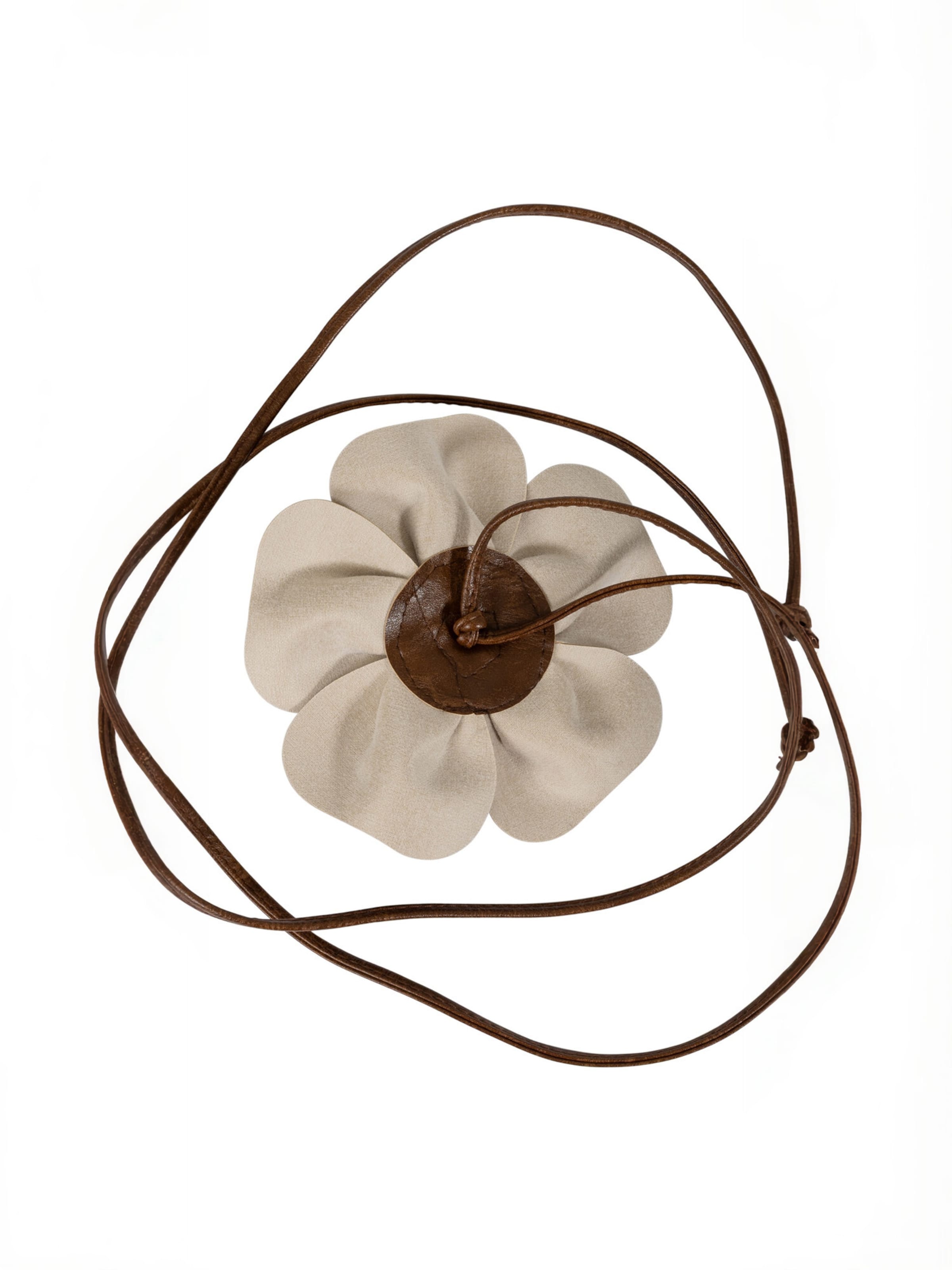 Ceinture ' Flower ' Coster Copenhagen en marron : derrière