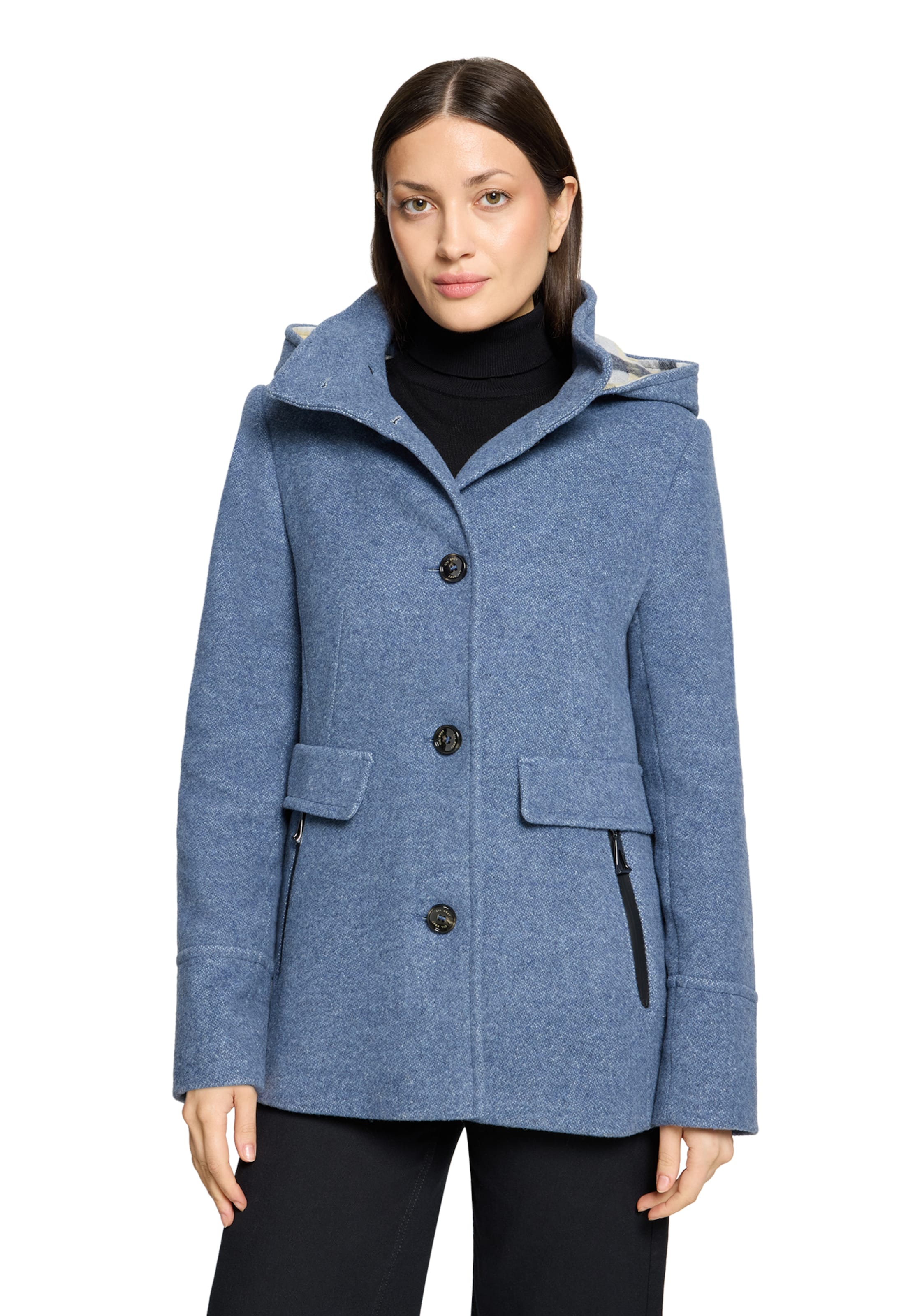 GIL BRET Between-Seasons Coat in Blue: front