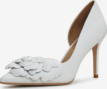 Escarpins CESARE GASPARI en blanc : devant