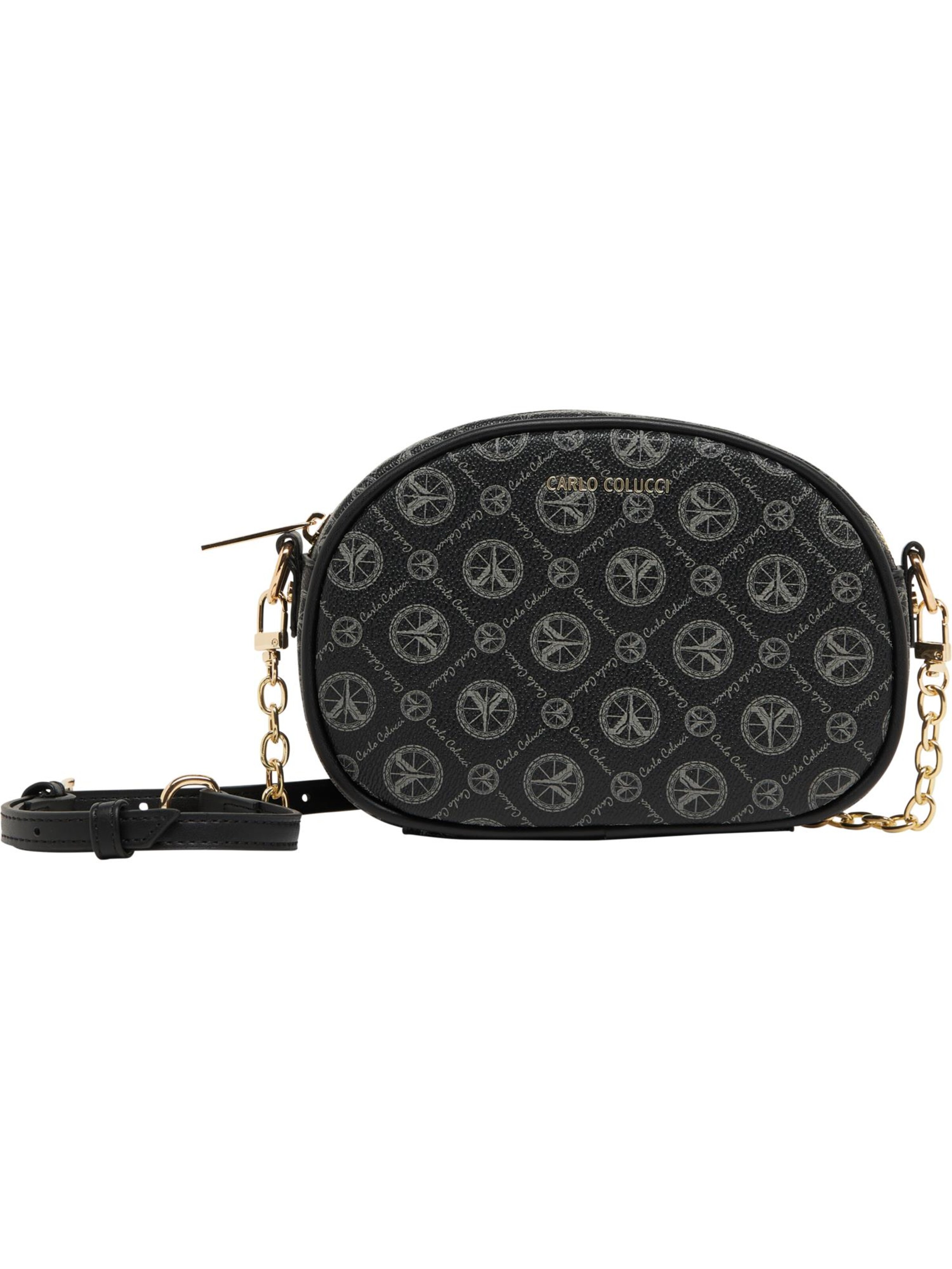 Carlo Colucci Umhängetasche ' Dalbon ' in Schwarz: Vorderseite