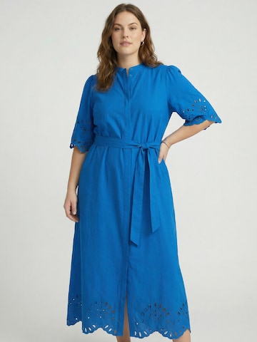 Guido Maria Kretschmer Curvy Платье-рубашка 'Marika' в Синий: спереди