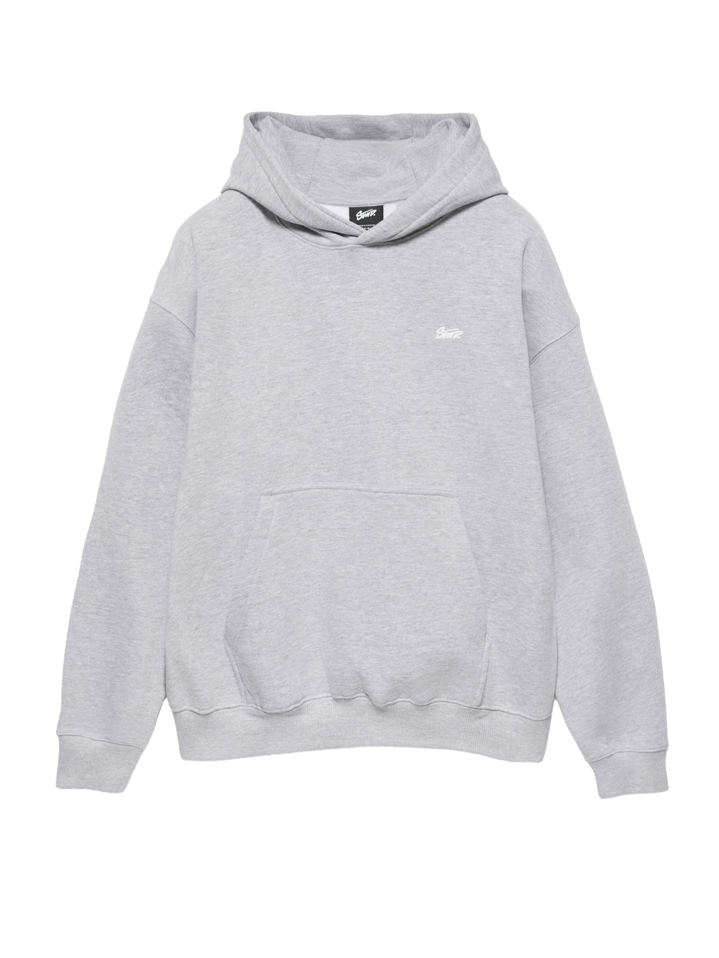 szürke melír / fehér Pull&Bear Tréning póló 'STWD' - XS, Termék nézet
