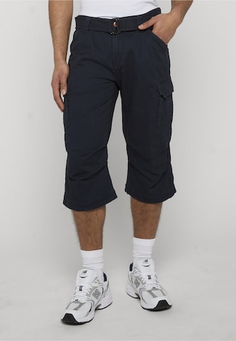 INDICODE JEANS Regular Cargobroek 'INColos' in Blauw: voorkant