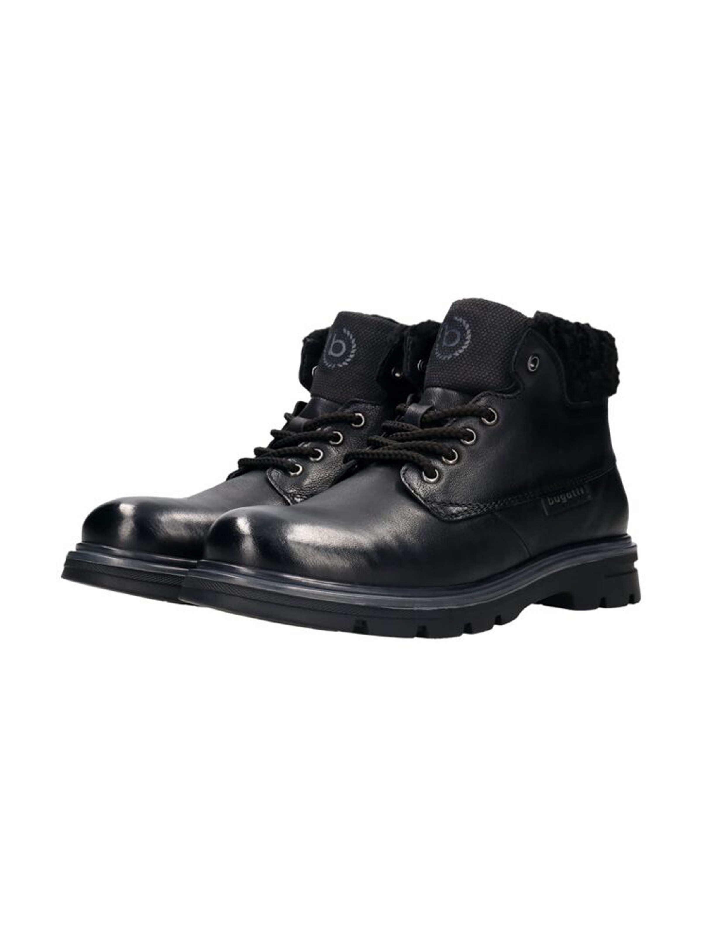 bugatti Šnurovacie čižmy - Čierna