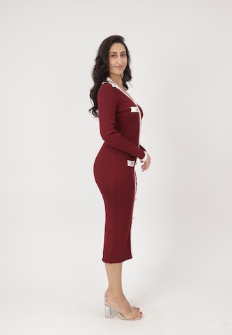 Robes en maille Elara en rouge